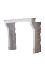 French Country Limestone Antique Fireplace Mantle