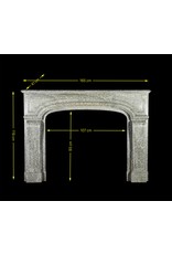 French Campan Vert Marble Vintage Fireplace Surround