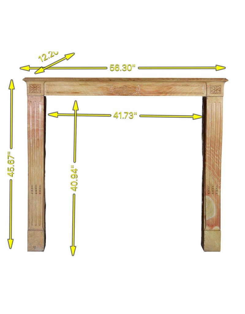 French Bicolor Reclaimed Fireplace Surround