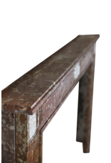 Maison Leon Van den Bogaert Wide Brown Belgian Marble Vintage Fireplace Surround