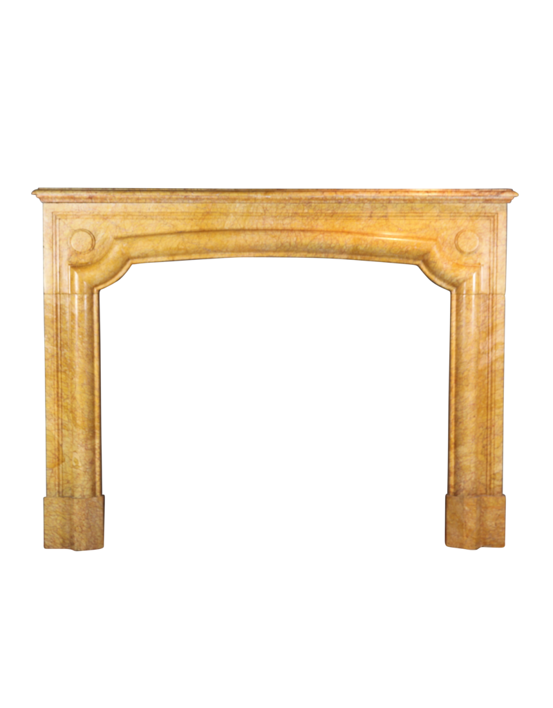 Maison Leon Van den Bogaert Antique French Fireplace Surround In Yellow Marble