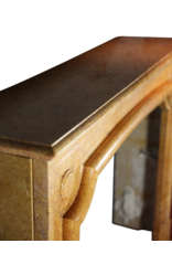 Maison Leon Van den Bogaert Antique French Fireplace Surround In Yellow Marble