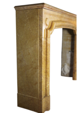 Maison Leon Van den Bogaert Antique French Fireplace Surround In Yellow Marble