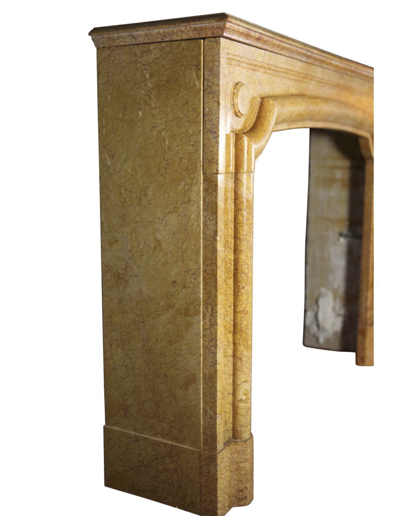 Antique French Fireplace Surround In Yellow Marble