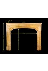Maison Leon Van den Bogaert Antique French Fireplace Surround In Yellow Marble
