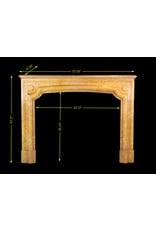 Maison Leon Van den Bogaert Antique French Fireplace Surround In Yellow Marble