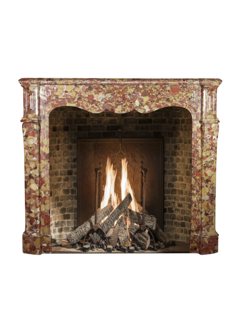 Rich French Pompadour Style Fireplace