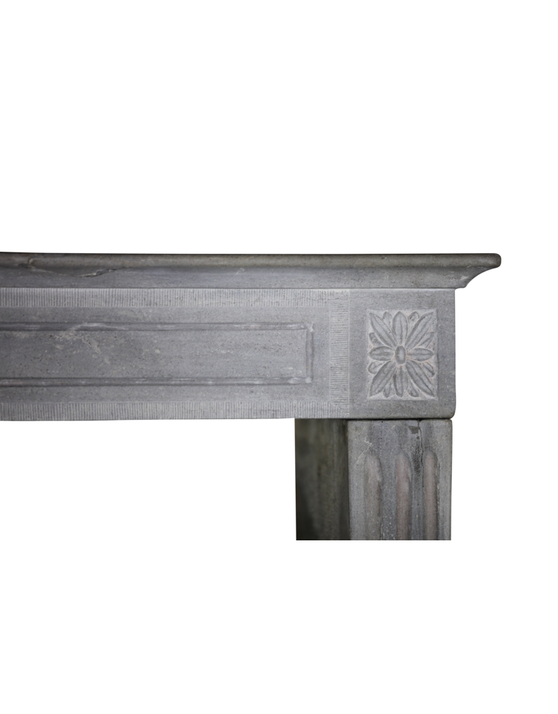 Maison Leon Van den Bogaert Siglo 19 azul-Gris color de piedra caliza dura chimenea