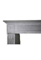 19Th Century Bleu-Grey Color Hard Limestone Fireplace Surround