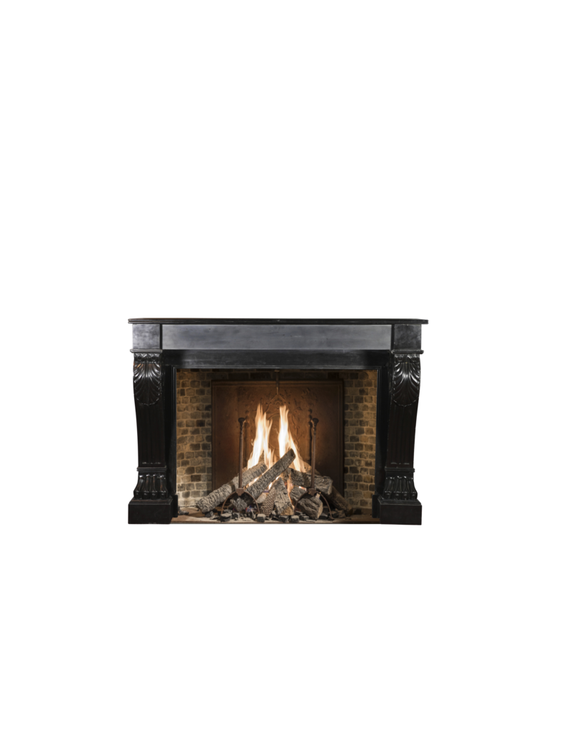 Black Belgian Marble Decorative Fireplace Surround