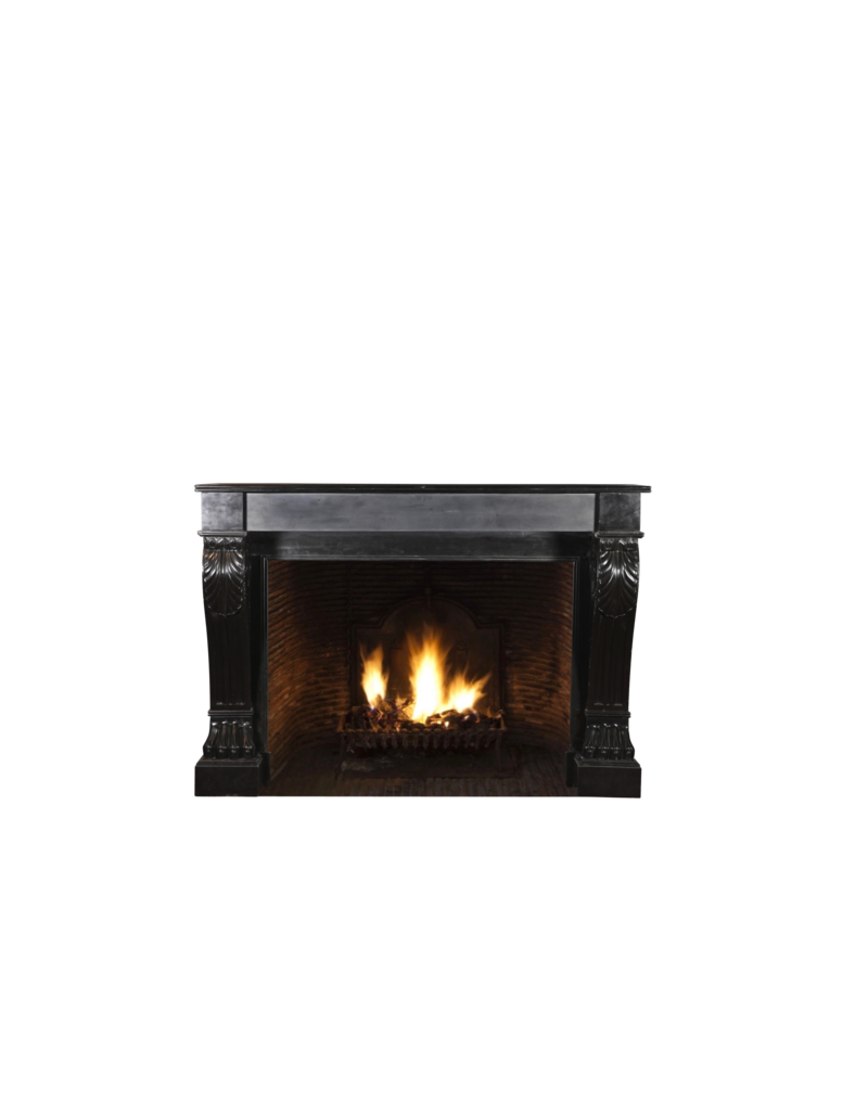 Black Belgian Marble Decorative Fireplace Surround