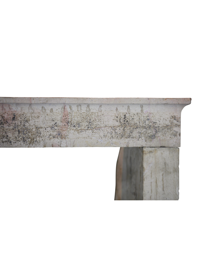 French Country Limestone Antique Fireplace Surround