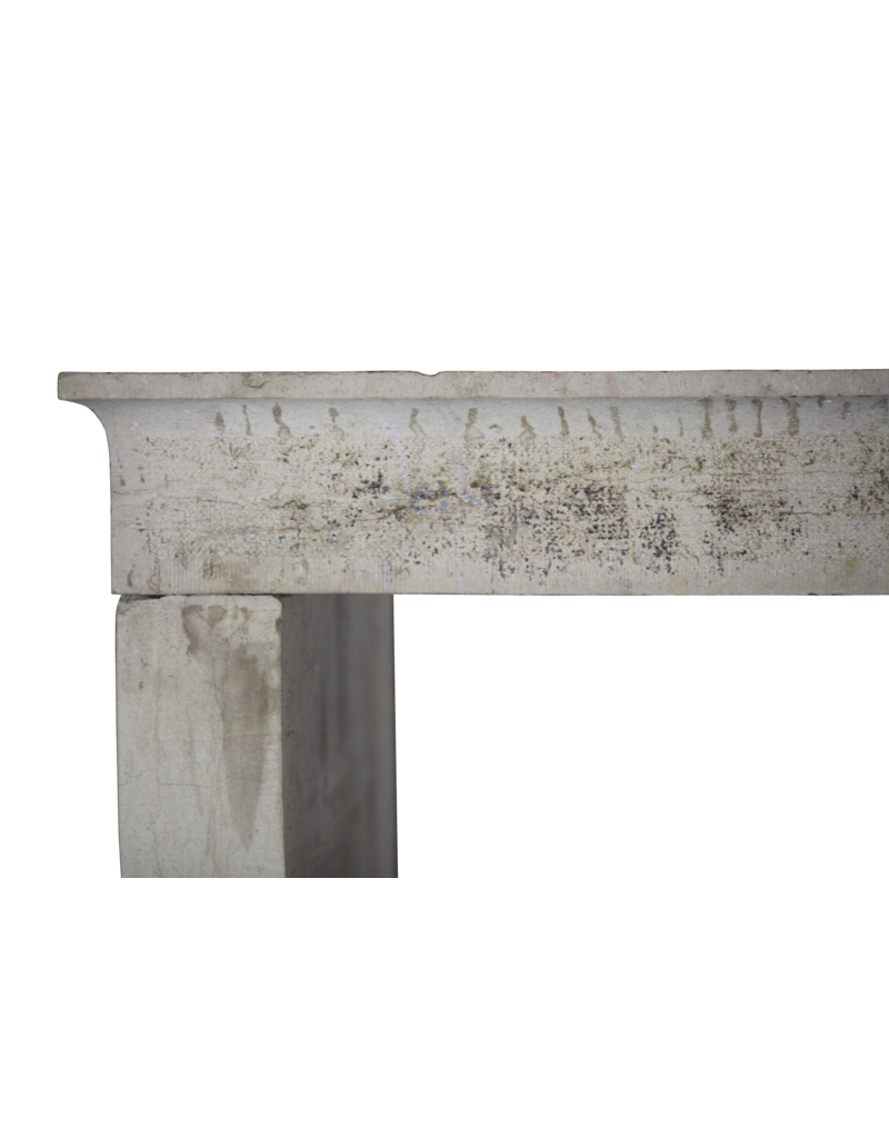 French Country Limestone Antique Fireplace Surround