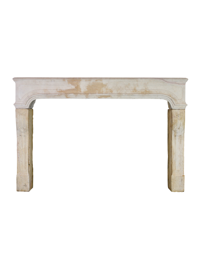 French Country Limestone Antique Fireplace Surround