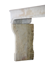 French Country Limestone Antique Fireplace Surround