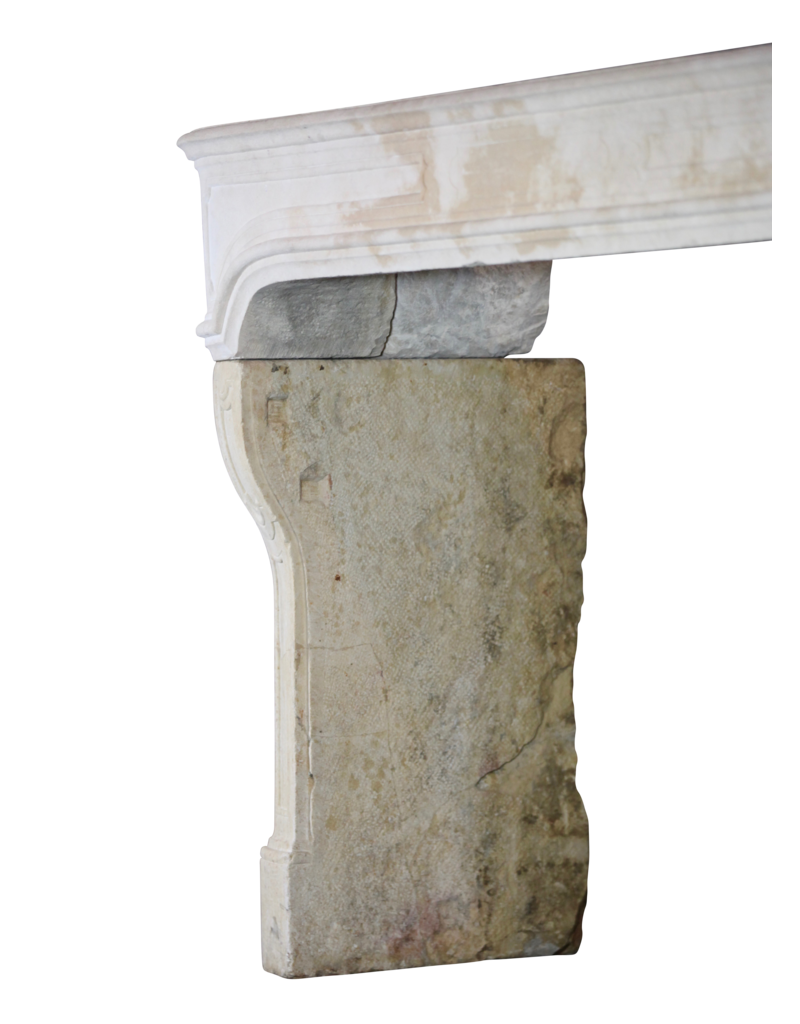 French Country Limestone Antique Fireplace Surround