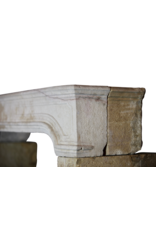 French Country Limestone Antique Fireplace Surround