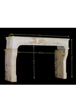 French Country Limestone Antique Fireplace Surround