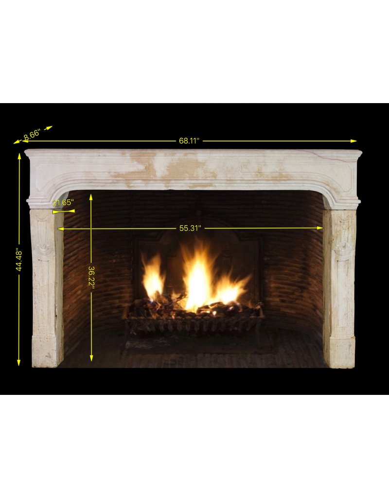 Antique French Country Fireplace Surround – Louis XIV Period (18th Century)