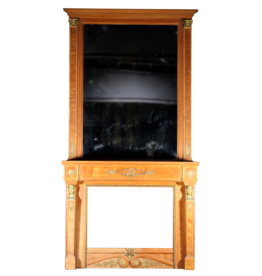 Maison Leon Van den Bogaert Vintage Fireplace Surround With Mirror