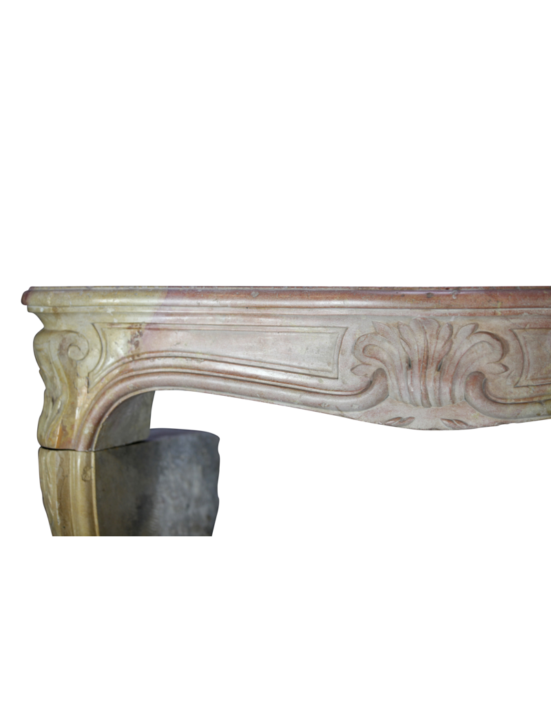 Classic Bicolor 18Th Century French Vintage Fireplace Surround