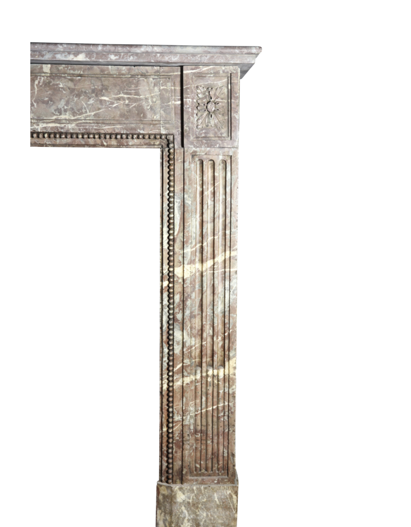Maison Leon Van den Bogaert Belgian Brown Marble Fireplace Surround