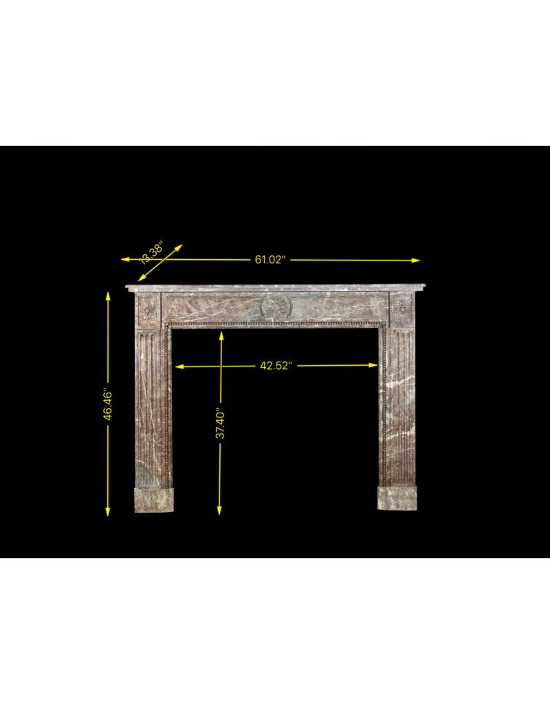 Belgian Brown Marble Fireplace Surround