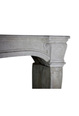 French Classic Rustic Limestone Fireplace Surround