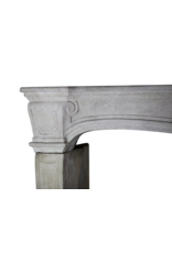 French Classic Rustic Limestone Fireplace Surround