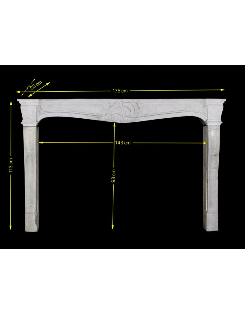 French Classic Rustic Limestone Fireplace Surround