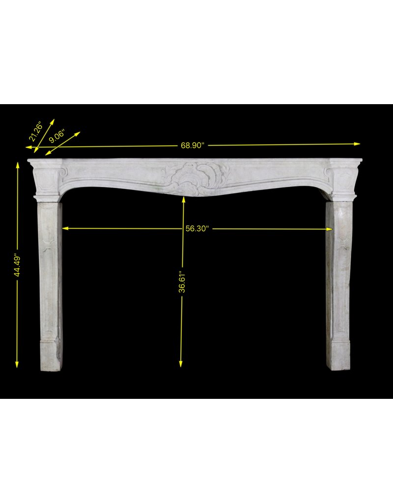 Francés Clásico Rústico De Piedra Caliza Chimenea Surround