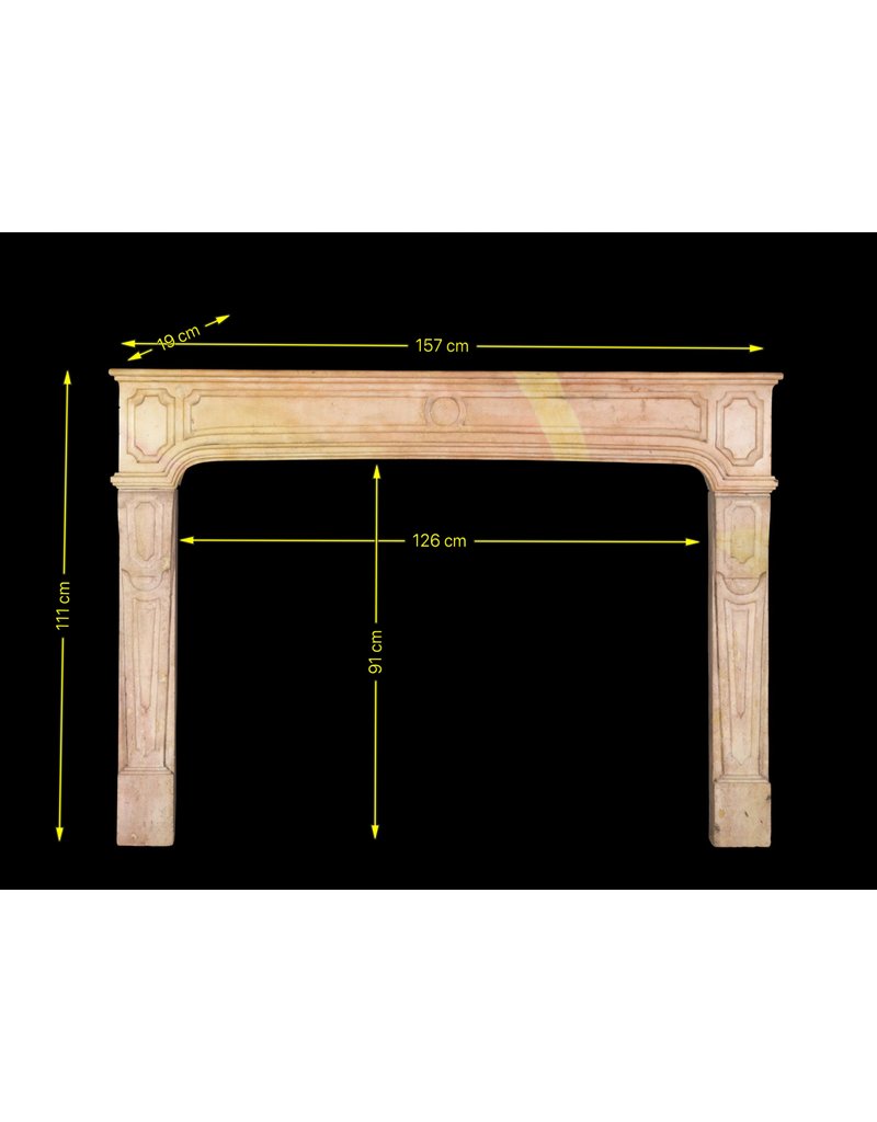 18Th Century Fine French Fireplace In Hard Stone