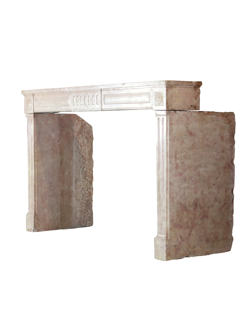 French Castle Stone Fireplace Surround