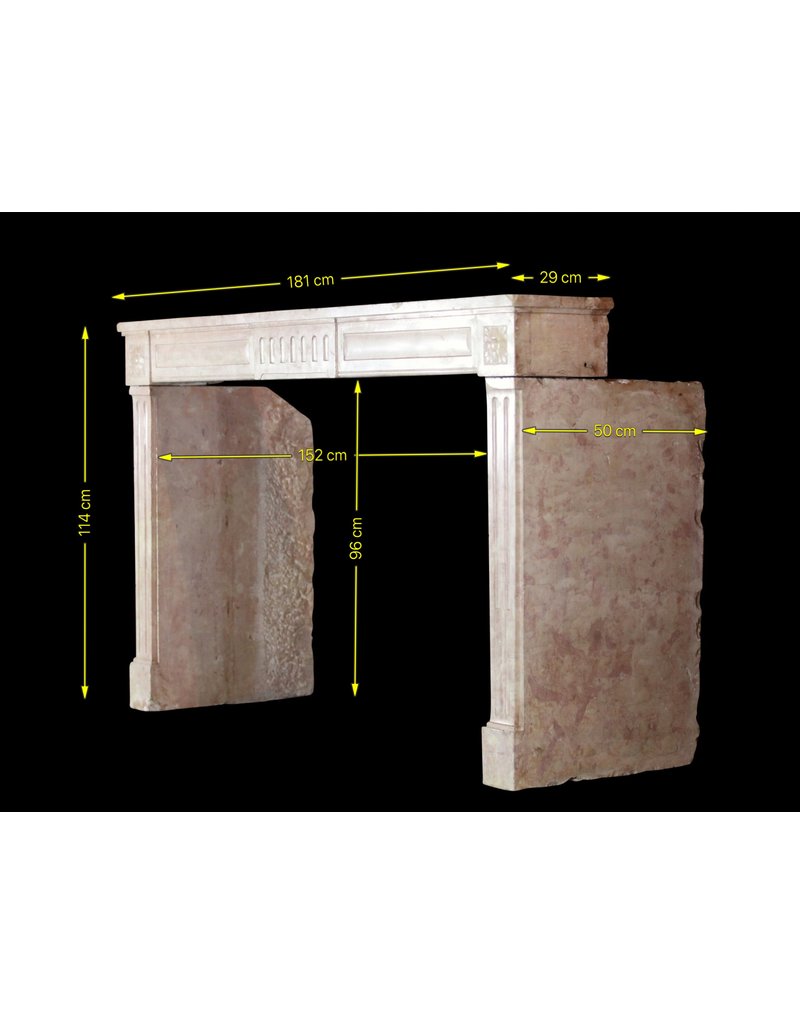 French Castle Stone Fireplace Surround