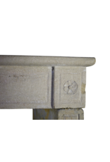 French Naive Country Limestone Fireplace Surround