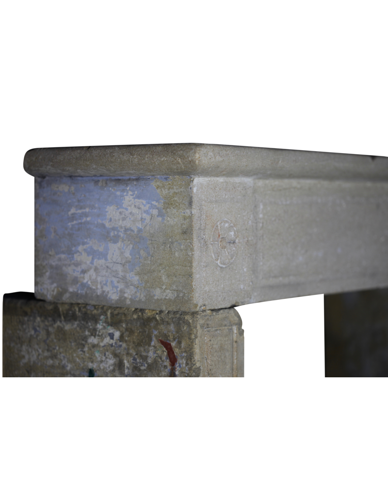 Maison Leon Van den Bogaert French Naive Country Limestone Fireplace Surround