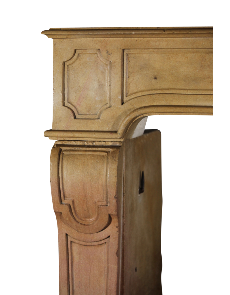 Maison Leon Van den Bogaert Vintage-Kaminumrandung aus zweifarbigem Stein