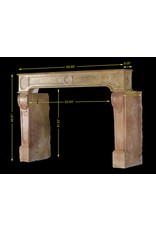 Maison Leon Van den Bogaert Vintage-Kaminumrandung aus zweifarbigem Stein