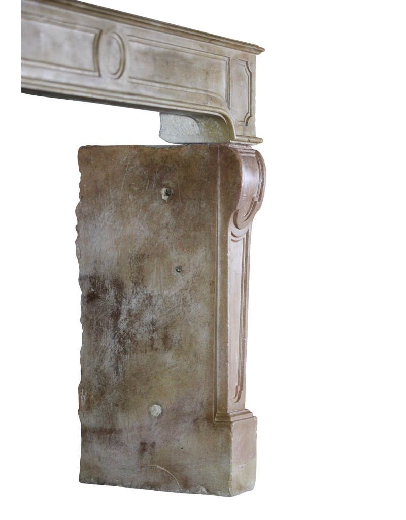 Maison Leon Van den Bogaert Vintage-Kaminumrandung aus zweifarbigem Stein