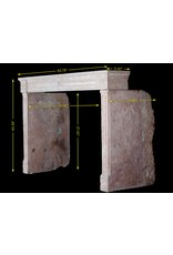 French Pink Marble Stone Vintage Fireplace Surround