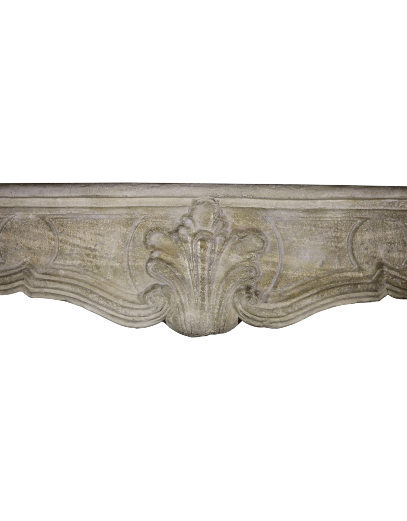 French Classic Limestone Fireplace Surround