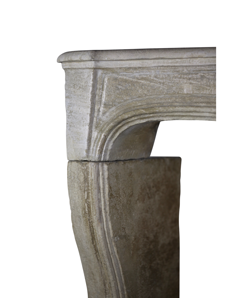 French Classic Limestone Fireplace Surround