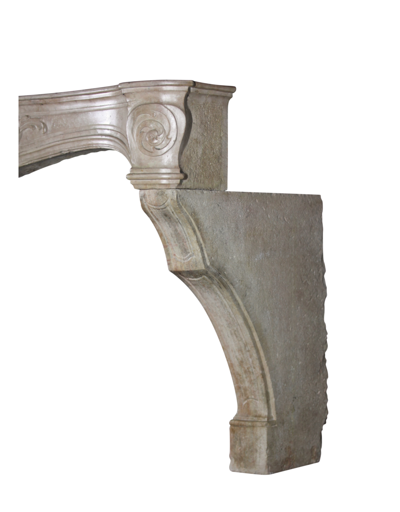 18Th Century Fine French Fireplace Surround In Limestone