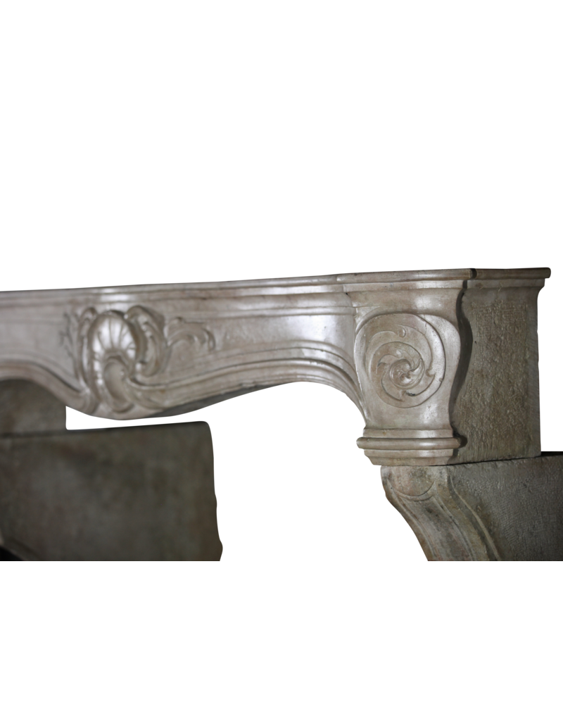 18Th Century Fine French Fireplace Surround In Limestone