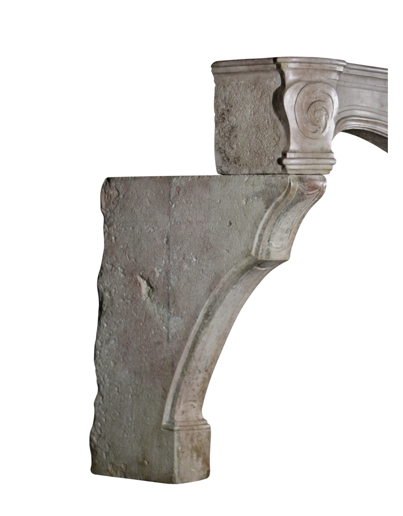 18Th Century Fine French Fireplace Surround In Limestone