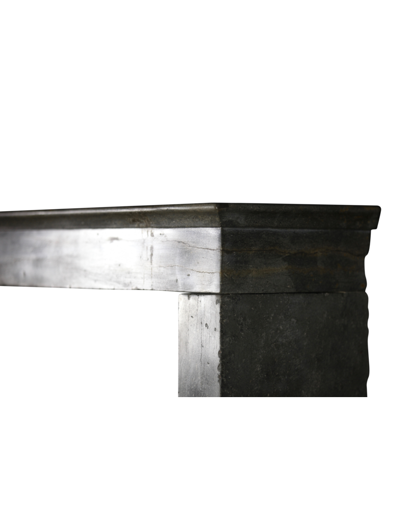 Maison Leon Van den Bogaert Timeless Chic French Bleu Bi Color Stone Antique Fireplace Surround