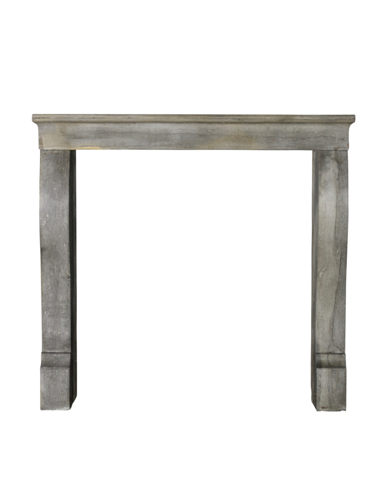 Timeless French Antique Fireplace Surround In Bleu Stone