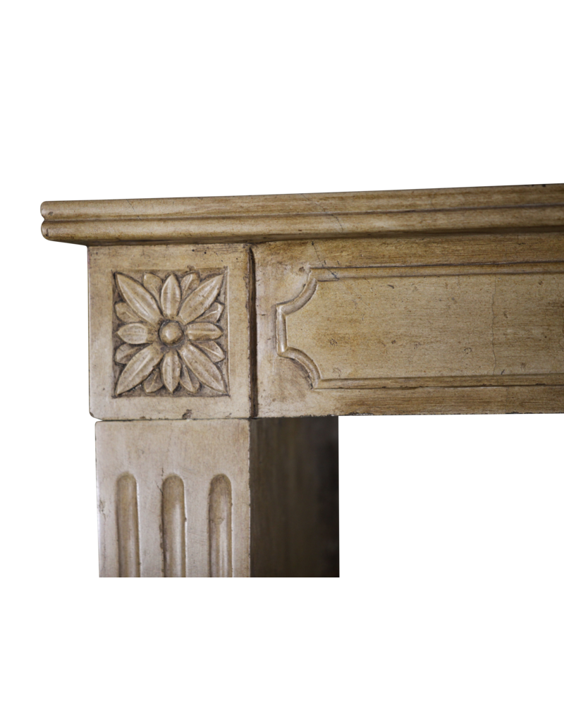 Delicate Directoire Style Marble Stone Fireplace Mantle