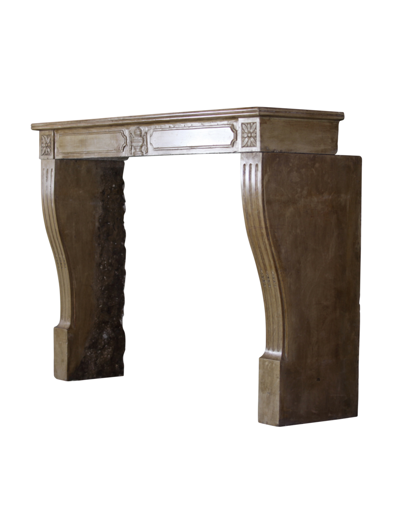 Delicate Directoire Style Marble Stone Fireplace Mantle