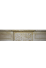 Delicate Directoire Style Marble Stone Fireplace Mantle